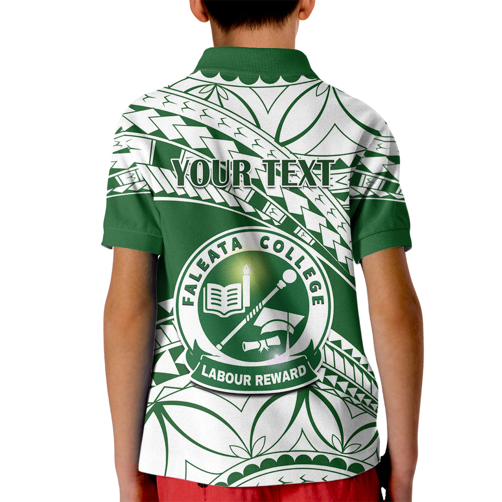 Personalised Samoa Faleata College Kid Polo Shirt Samoan Pattern - Wonder Print Shop