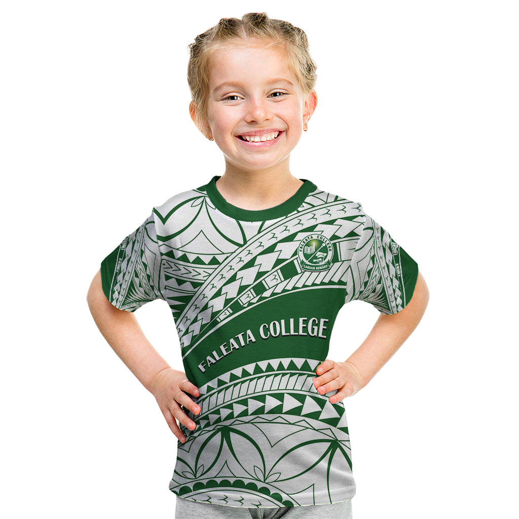 Personalised Samoa Faleata College Kid T Shirt Samoan Pattern - Wonder Print Shop
