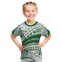 Personalised Samoa Faleata College Kid T Shirt Samoan Pattern - Wonder Print Shop