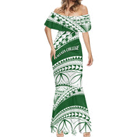 Personalised Samoa Faleata College Mermaid Dress Samoan Pattern - Wonder Print Shop