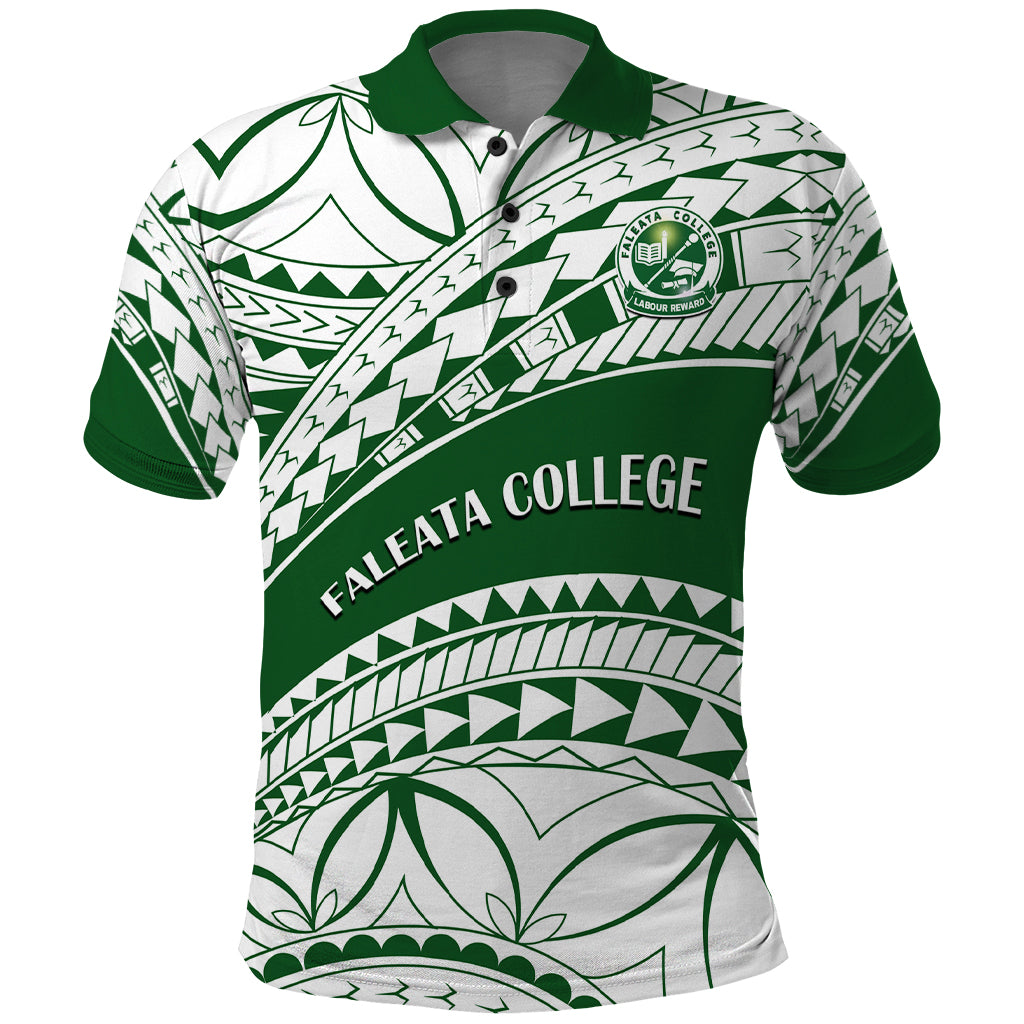 Personalised Samoa Faleata College Polo Shirt Samoan Pattern - Wonder Print Shop