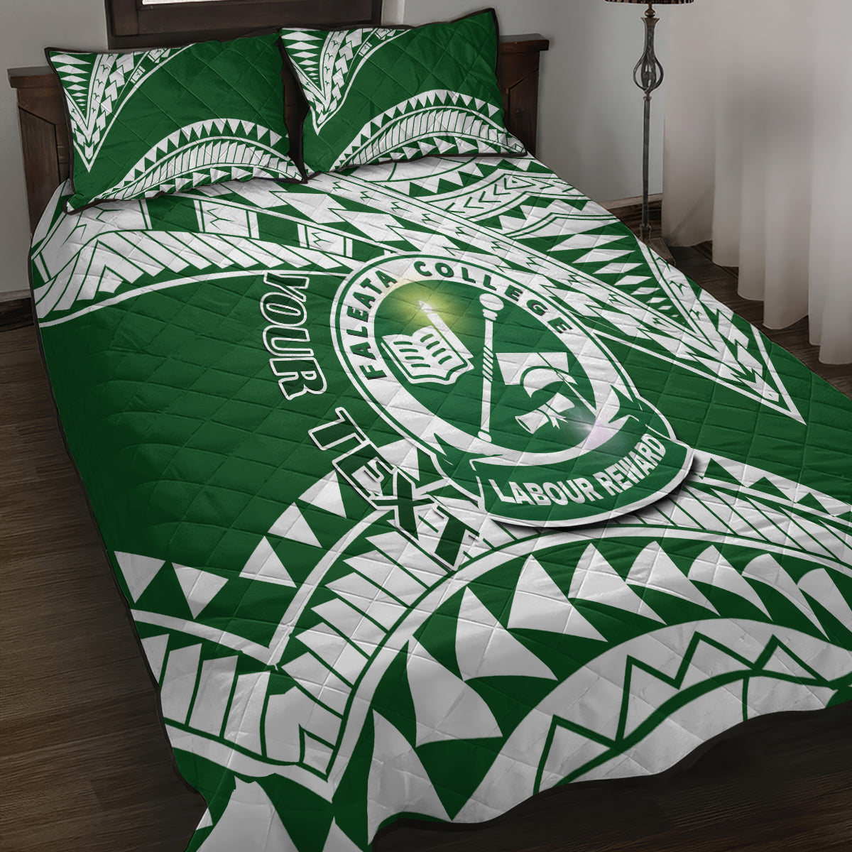 Personalised Samoa Faleata College Quilt Bed Set Samoan Pattern - Wonder Print Shop