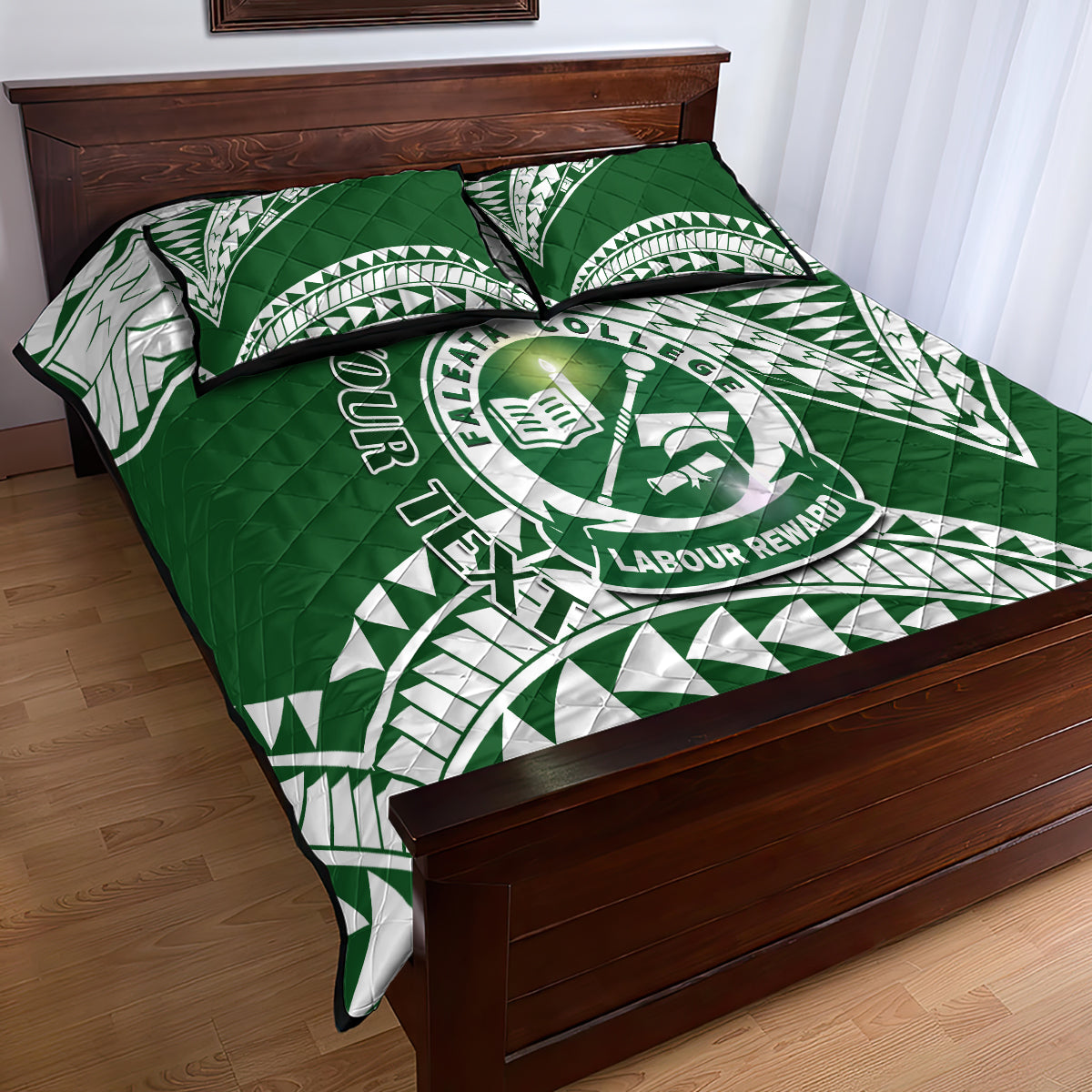 Personalised Samoa Faleata College Quilt Bed Set Samoan Pattern - Wonder Print Shop