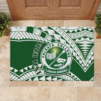 Personalised Samoa Faleata College Rubber Doormat Samoan Pattern - Wonder Print Shop