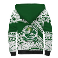 Personalised Samoa Faleata College Sherpa Hoodie Samoan Pattern - Wonder Print Shop
