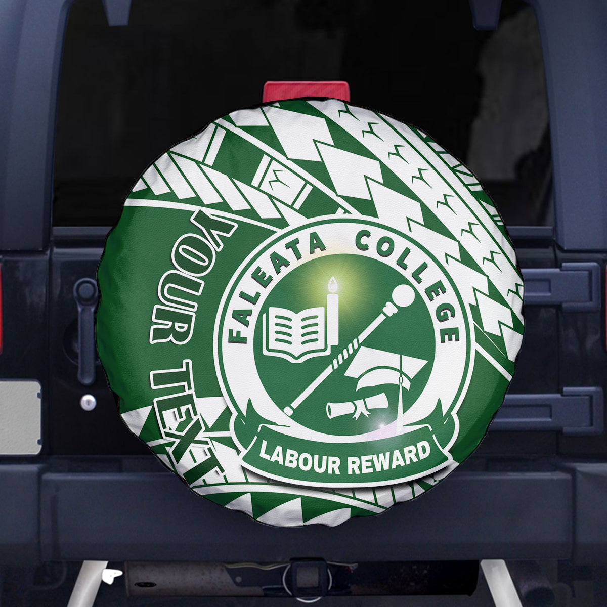 Personalised Samoa Faleata College Spare Tire Cover Samoan Pattern - Wonder Print Shop