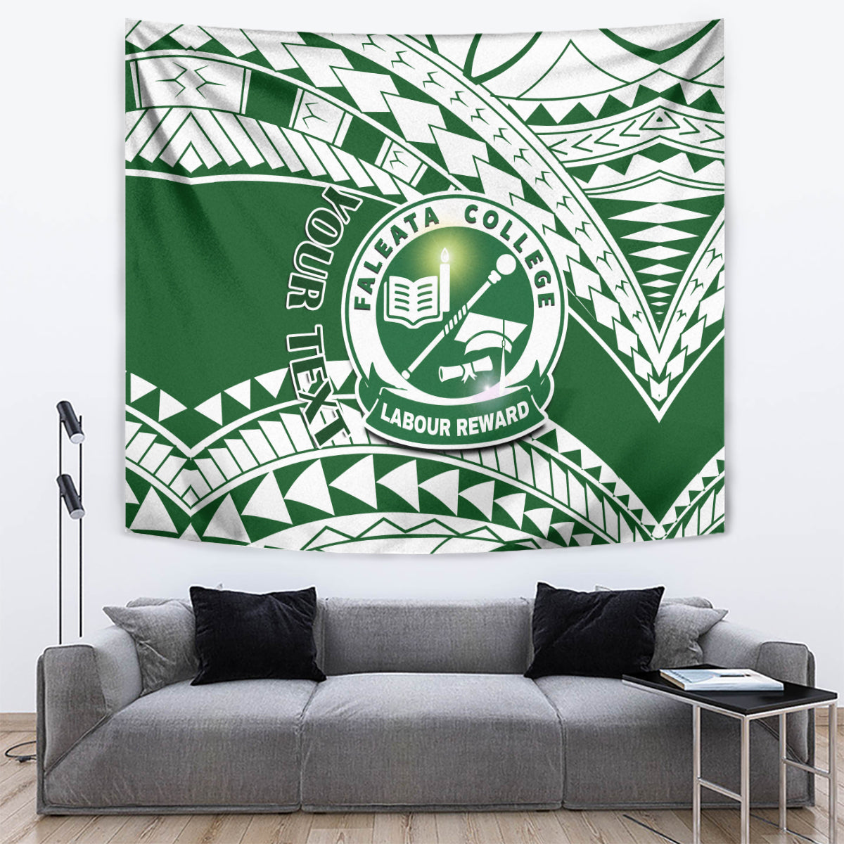 Personalised Samoa Faleata College Tapestry Samoan Pattern - Wonder Print Shop