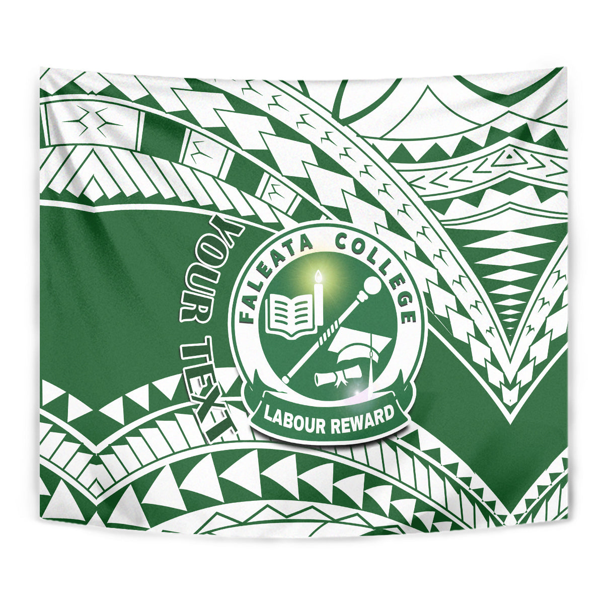 Personalised Samoa Faleata College Tapestry Samoan Pattern - Wonder Print Shop