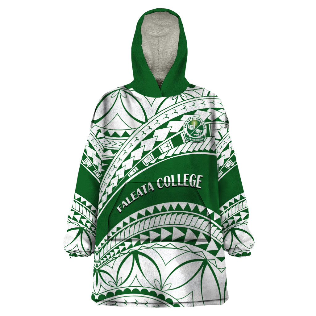 Personalised Samoa Faleata College Wearable Blanket Hoodie Samoan Pattern - Wonder Print Shop