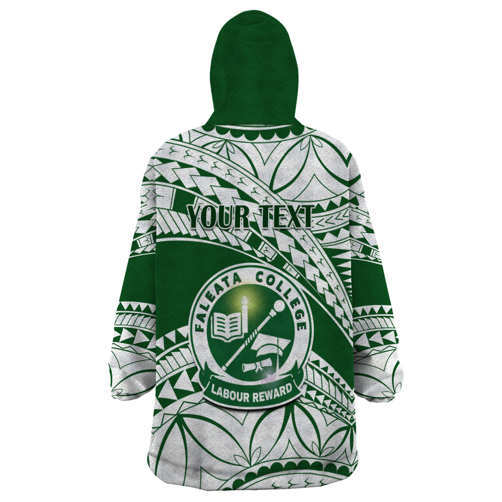Personalised Samoa Faleata College Wearable Blanket Hoodie Samoan Pattern - Wonder Print Shop