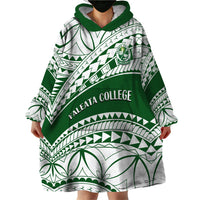 Personalised Samoa Faleata College Wearable Blanket Hoodie Samoan Pattern - Wonder Print Shop