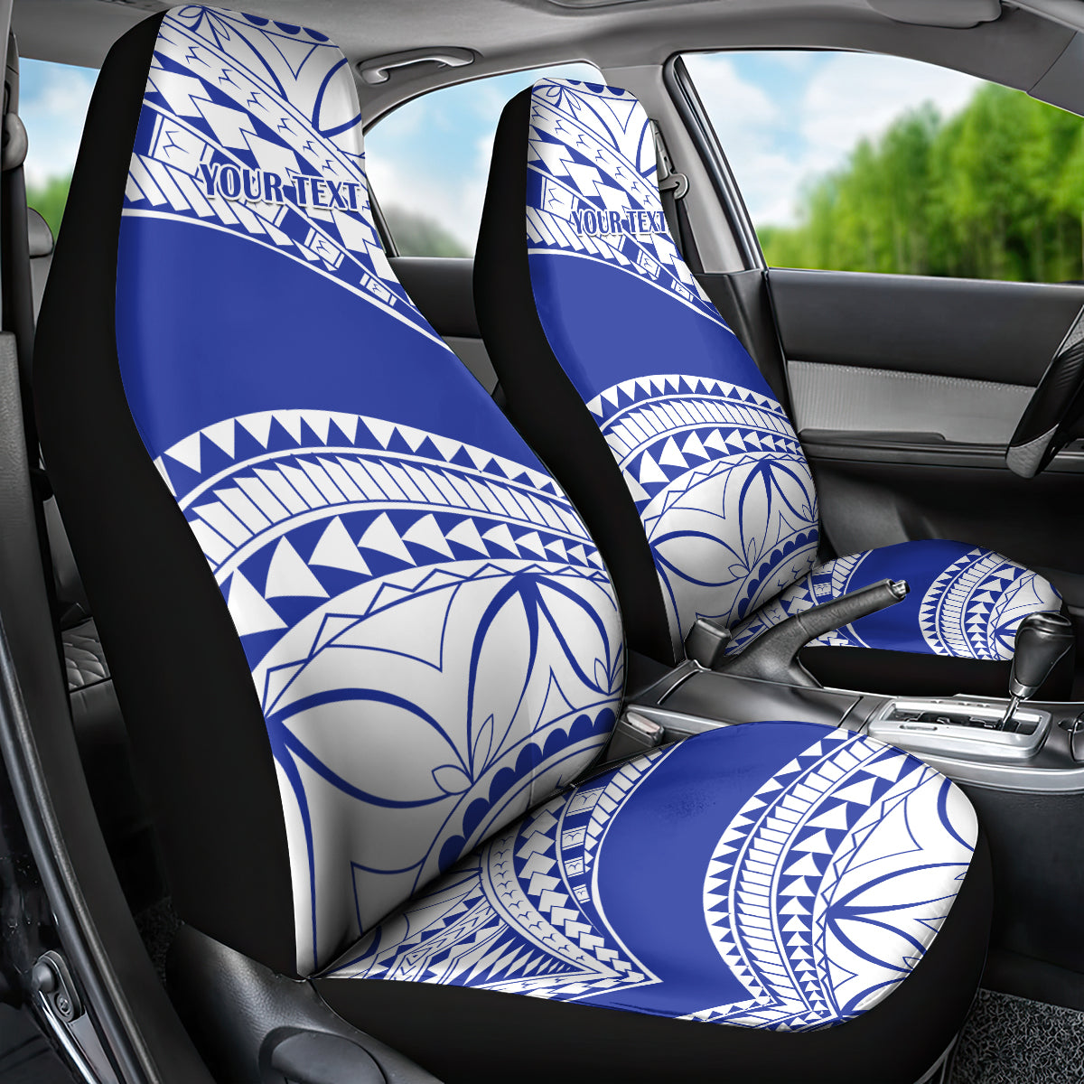 Personalised Samoa Safata College Car Seat Cover Samoan Pattern - Wonder Print Shop