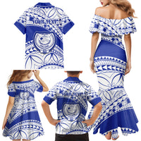 Personalised Samoa Safata College Family Matching Mermaid Dress and Hawaiian Shirt Samoan Pattern - Wonder Print Shop