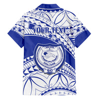 Personalised Samoa Safata College Family Matching Off Shoulder Maxi Dress and Hawaiian Shirt Samoan Pattern - Wonder Print Shop