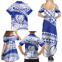Personalised Samoa Safata College Family Matching Summer Maxi Dress and Hawaiian Shirt Samoan Pattern - Wonder Print Shop
