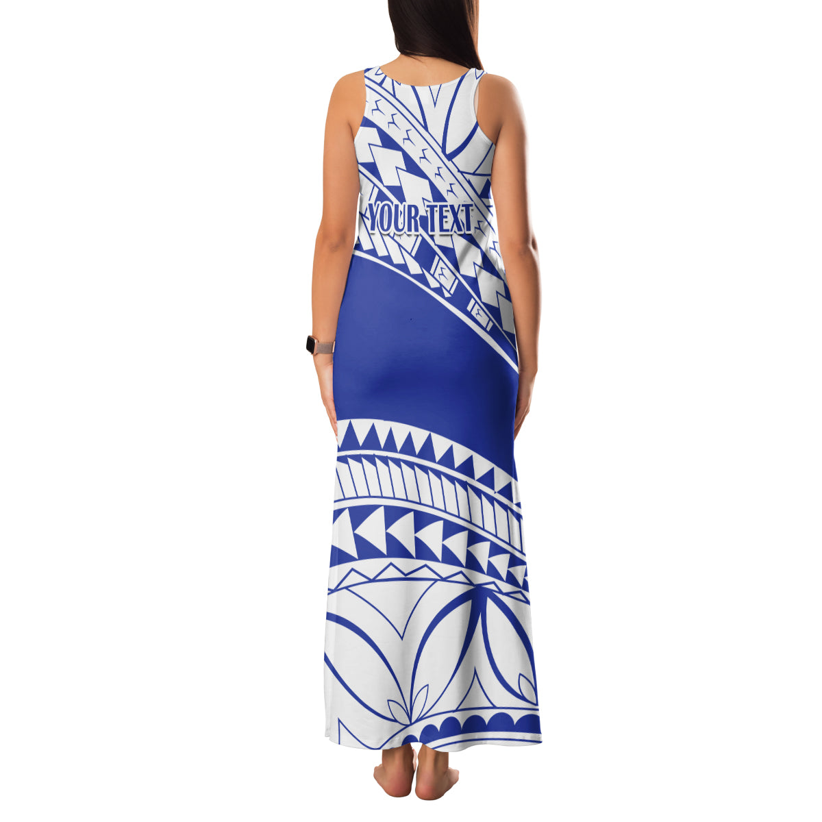 Personalised Samoa Safata College Family Matching Tank Maxi Dress and Hawaiian Shirt Samoan Pattern - Wonder Print Shop