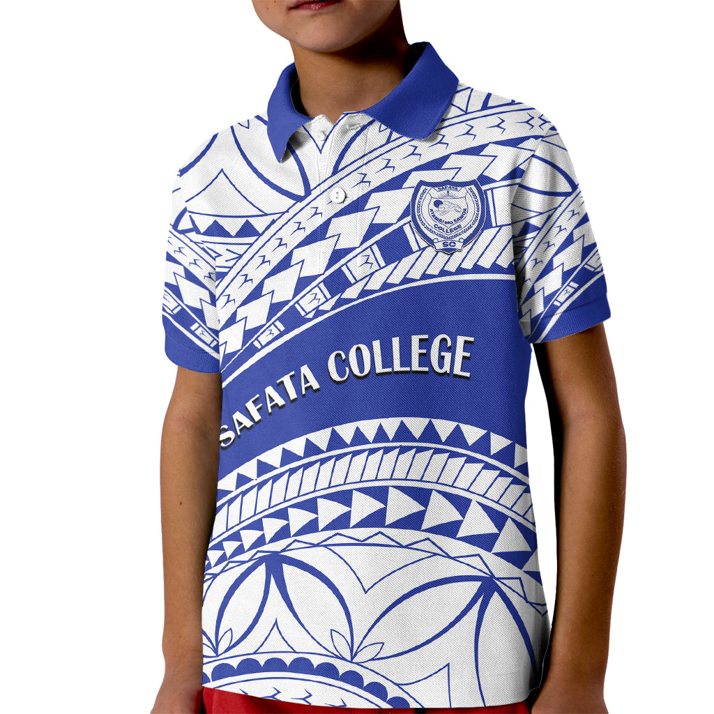 Personalised Samoa Safata College Kid Polo Shirt Samoan Pattern - Wonder Print Shop