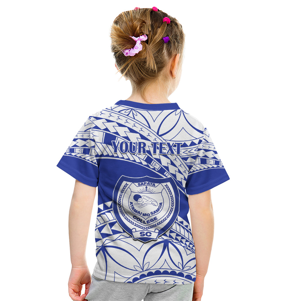 Personalised Samoa Safata College Kid T Shirt Samoan Pattern - Wonder Print Shop