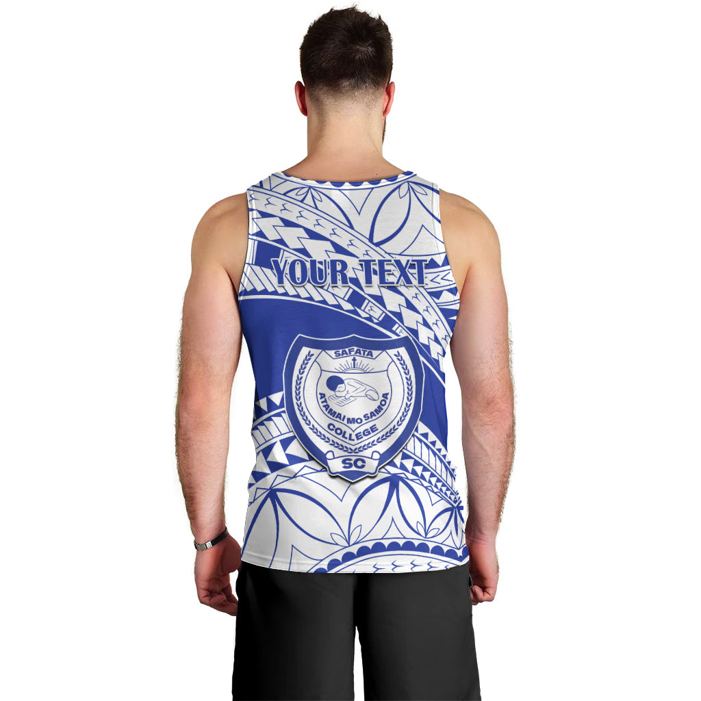 Personalised Samoa Safata College Men Tank Top Samoan Pattern - Wonder Print Shop