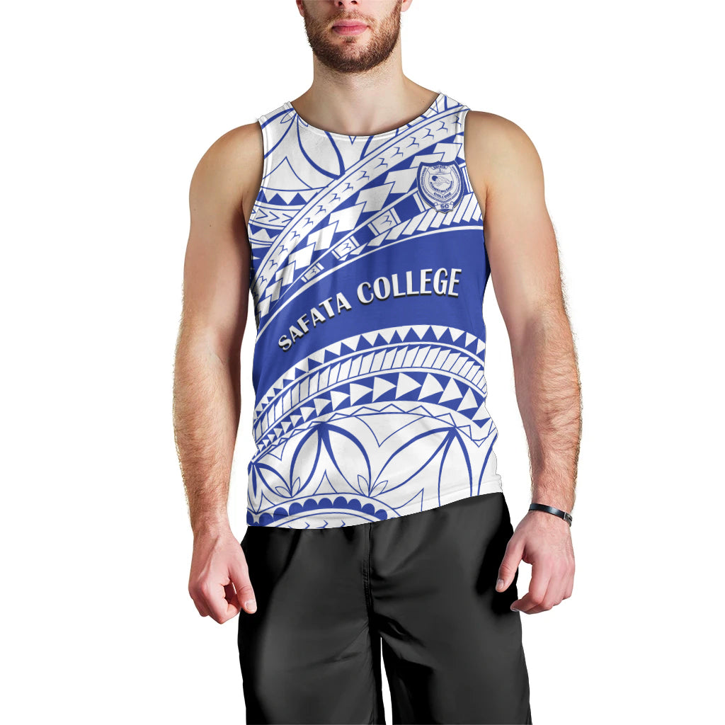 Personalised Samoa Safata College Men Tank Top Samoan Pattern - Wonder Print Shop