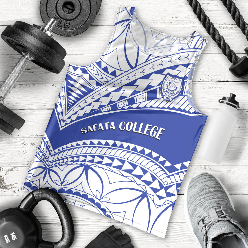 Personalised Samoa Safata College Men Tank Top Samoan Pattern - Wonder Print Shop
