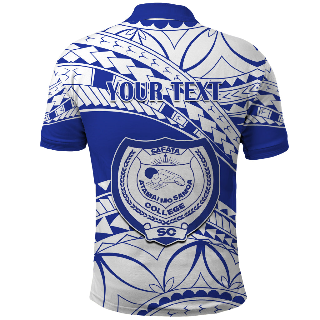 Personalised Samoa Safata College Polo Shirt Samoan Pattern - Wonder Print Shop