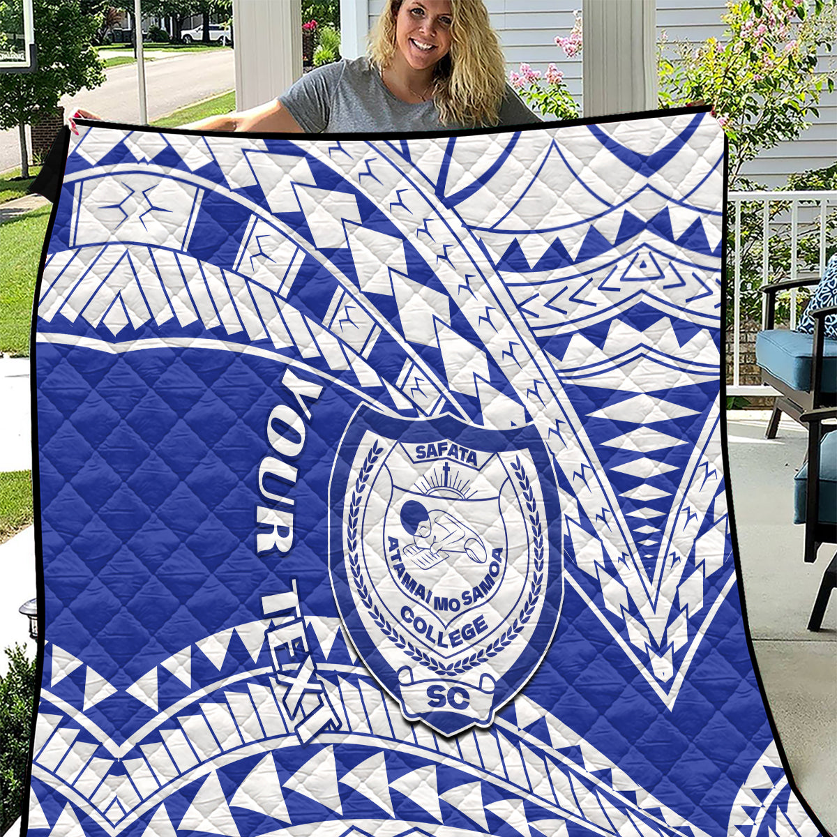 Personalised Samoa Safata College Quilt Samoan Pattern - Wonder Print Shop