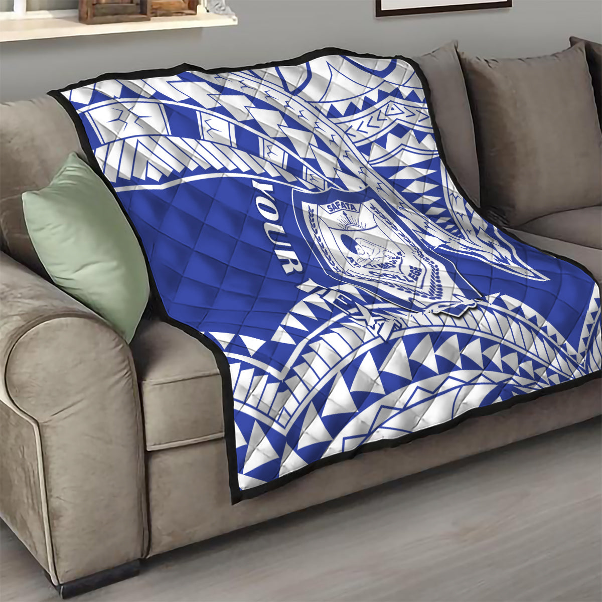 Personalised Samoa Safata College Quilt Samoan Pattern - Wonder Print Shop