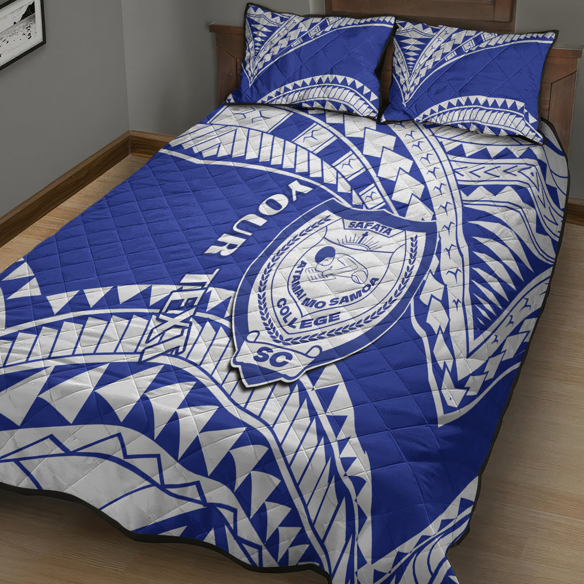 Personalised Samoa Safata College Quilt Bed Set Samoan Pattern - Wonder Print Shop
