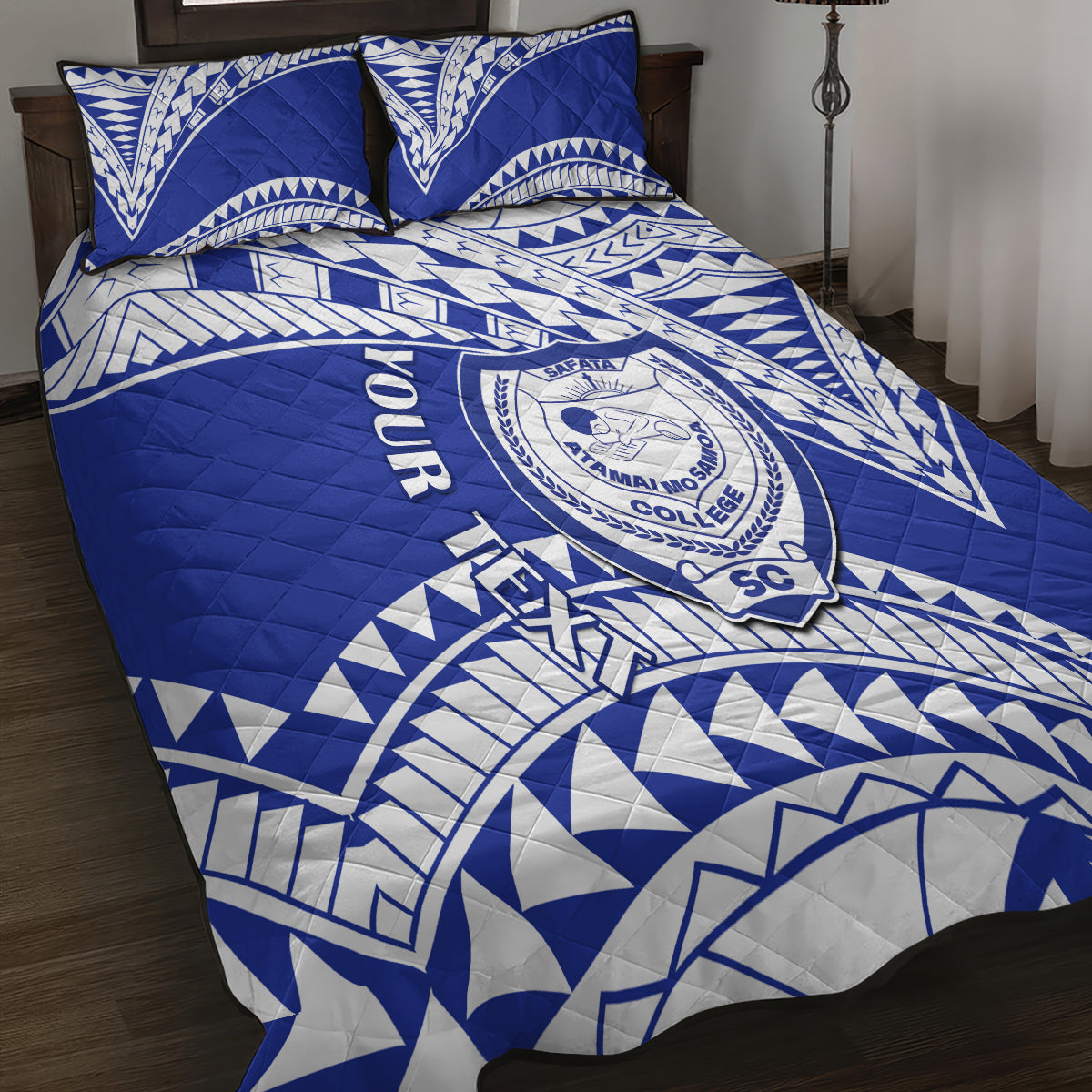 Personalised Samoa Safata College Quilt Bed Set Samoan Pattern - Wonder Print Shop