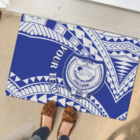 Personalised Samoa Safata College Rubber Doormat Samoan Pattern - Wonder Print Shop