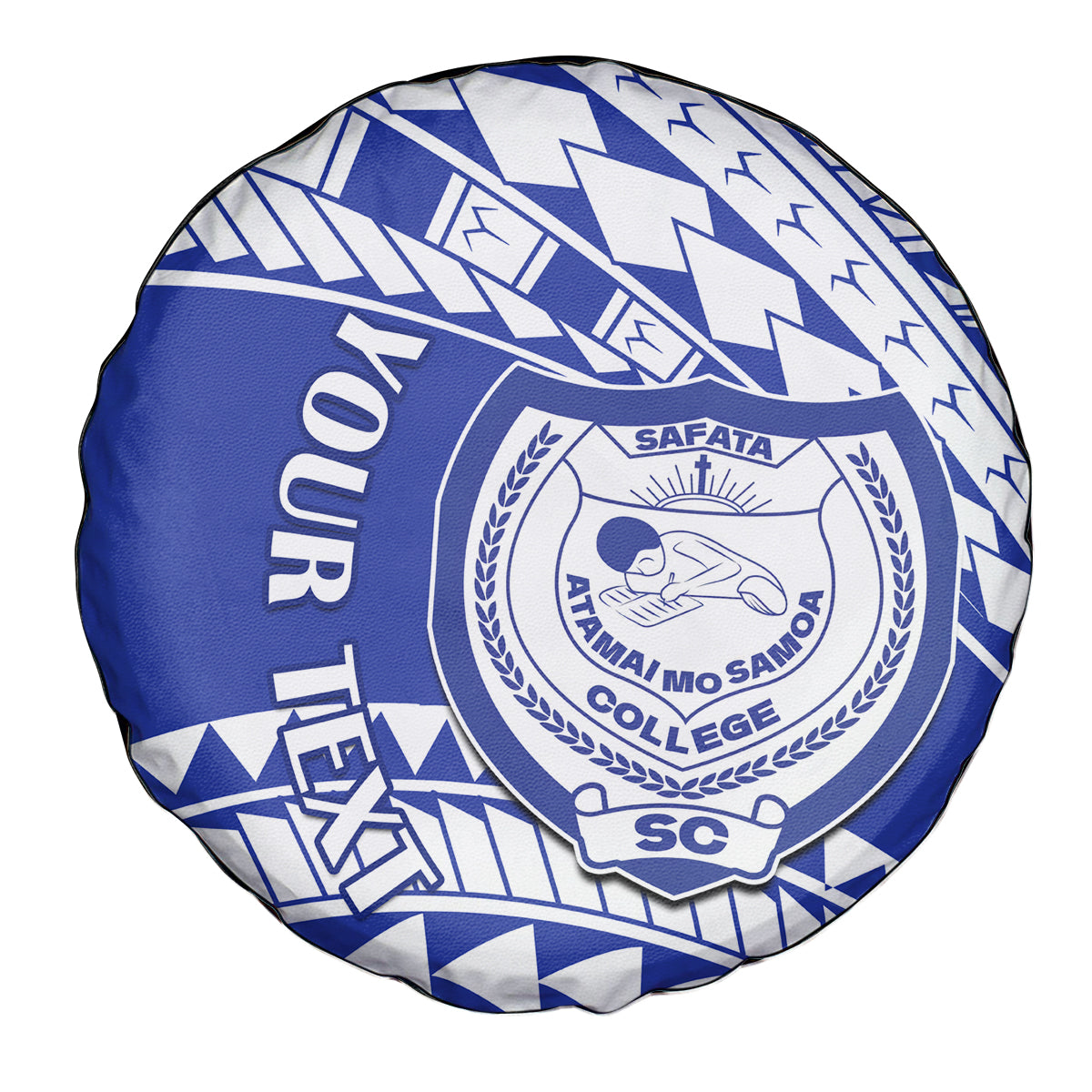 Personalised Samoa Safata College Spare Tire Cover Samoan Pattern - Wonder Print Shop