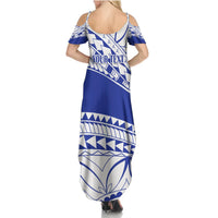 Personalised Samoa Safata College Summer Maxi Dress Samoan Pattern - Wonder Print Shop