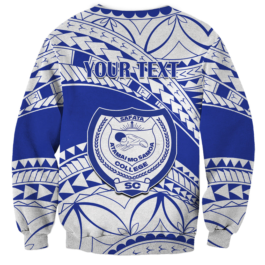 Personalised Samoa Safata College Sweatshirt Samoan Pattern - Wonder Print Shop