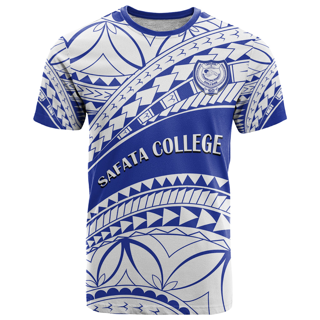 Personalised Samoa Safata College T Shirt Samoan Pattern - Wonder Print Shop