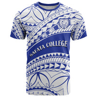 Personalised Samoa Safata College T Shirt Samoan Pattern - Wonder Print Shop