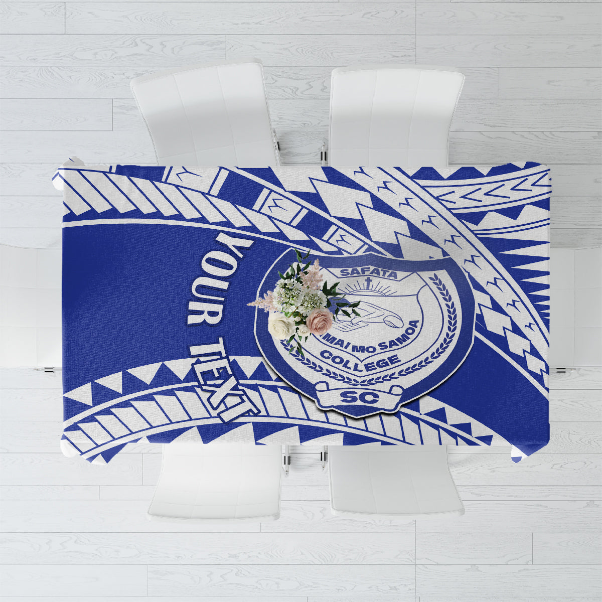 Personalised Samoa Safata College Tablecloth Samoan Pattern - Wonder Print Shop