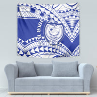 Personalised Samoa Safata College Tapestry Samoan Pattern - Wonder Print Shop