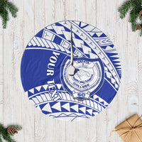 Personalised Samoa Safata College Tree Skirt Samoan Pattern - Wonder Print Shop