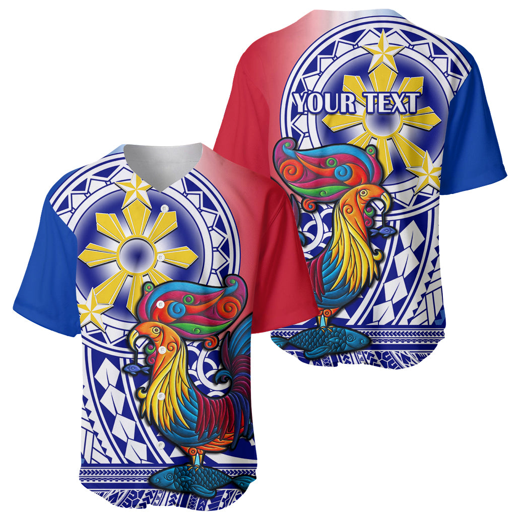 Personalised Philippines Baseball Jersey Filipino Sarimanok With Polynesian Tattoo - Wonder Print Shop