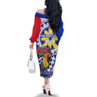 Personalised Philippines Family Matching Off Shoulder Long Sleeve Dress and Hawaiian Shirt Filipino Sarimanok With Polynesian Tattoo - Wonder Print Shop