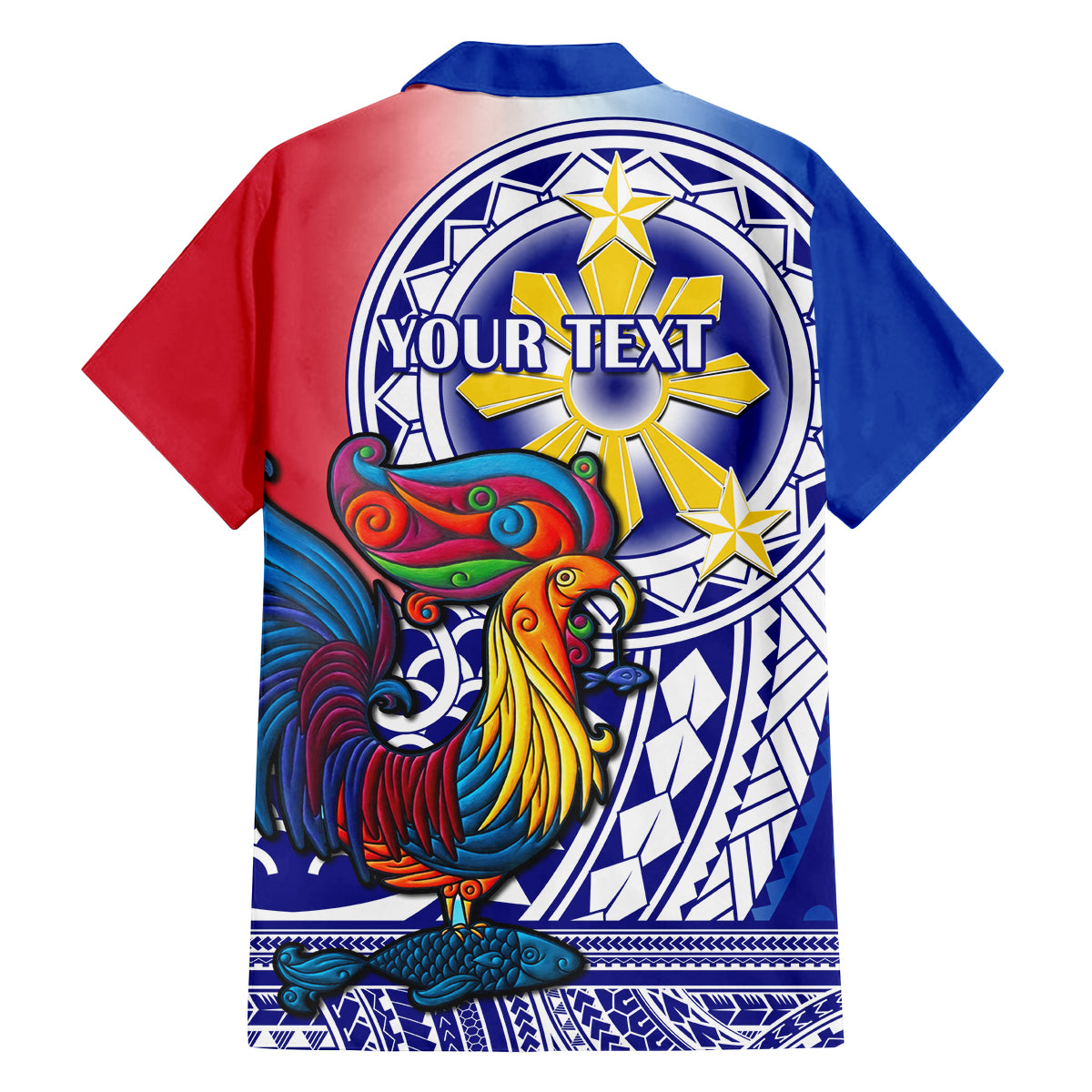 Personalised Philippines Family Matching Summer Maxi Dress and Hawaiian Shirt Filipino Sarimanok With Polynesian Tattoo - Wonder Print Shop