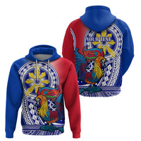 Personalised Philippines Hoodie Filipino Sarimanok With Polynesian Tattoo - Wonder Print Shop