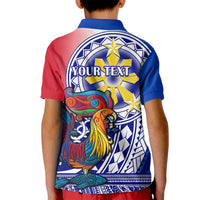 Personalised Philippines Kid Polo Shirt Filipino Sarimanok With Polynesian Tattoo - Wonder Print Shop