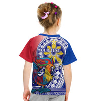 Personalised Philippines Kid T Shirt Filipino Sarimanok With Polynesian Tattoo - Wonder Print Shop