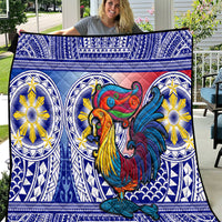 Personalised Philippines Quilt Filipino Sarimanok With Polynesian Tattoo - Wonder Print Shop