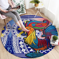 personalised-philippines-round-carpet-filipino-sarimanok-with-polynesian-tattoo