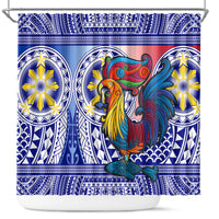 personalised-philippines-shower-curtain-filipino-sarimanok-with-polynesian-tattoo