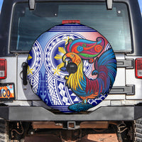 Personalised Philippines Spare Tire Cover Filipino Sarimanok With Polynesian Tattoo - Wonder Print Shop