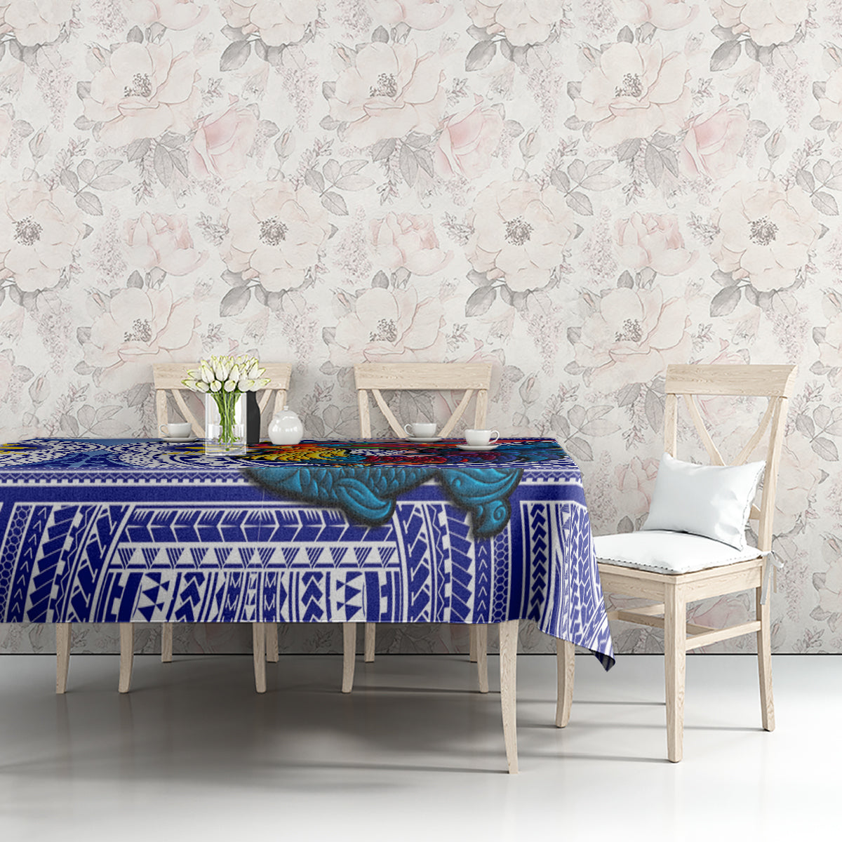 Personalised Philippines Tablecloth Filipino Sarimanok With Polynesian Tattoo - Wonder Print Shop